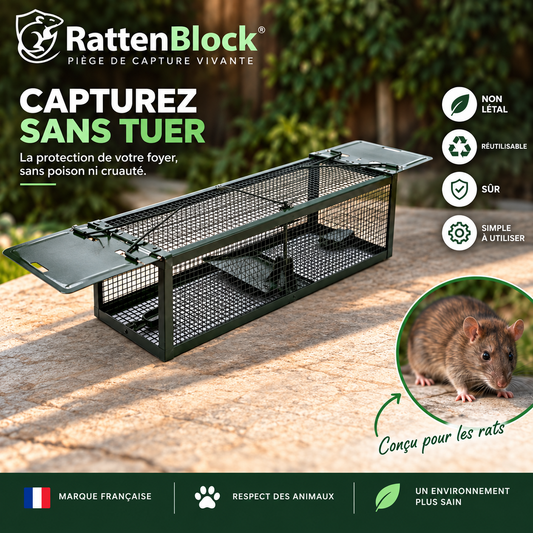 RattenBlock – Piège à rat non létal à double entrée